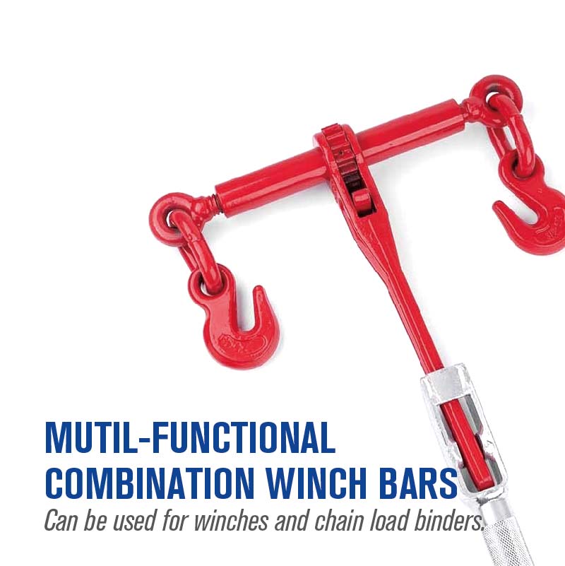 SQUARE END be used for winches and chain load binders.