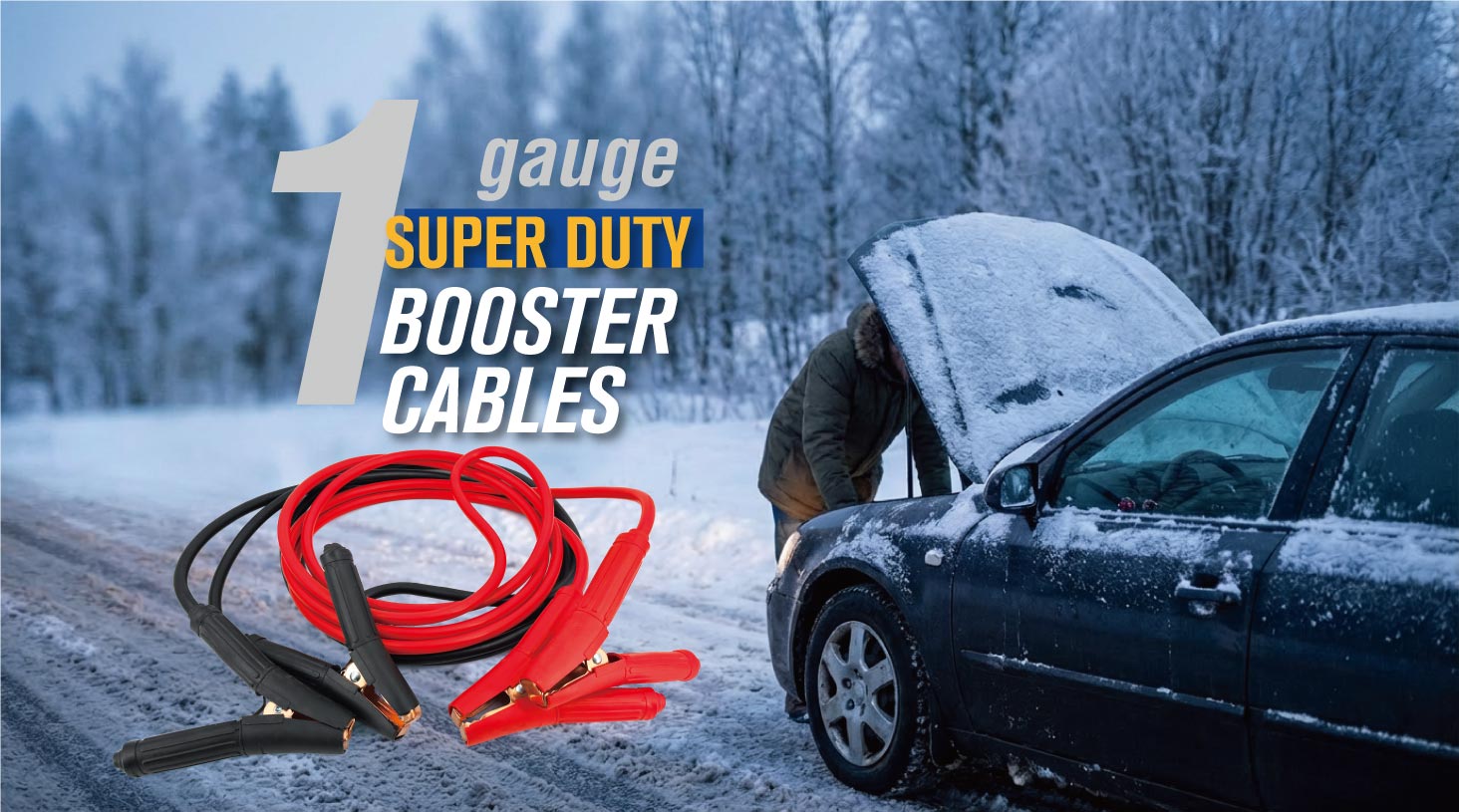 1 gauge 25 feet jumper cables