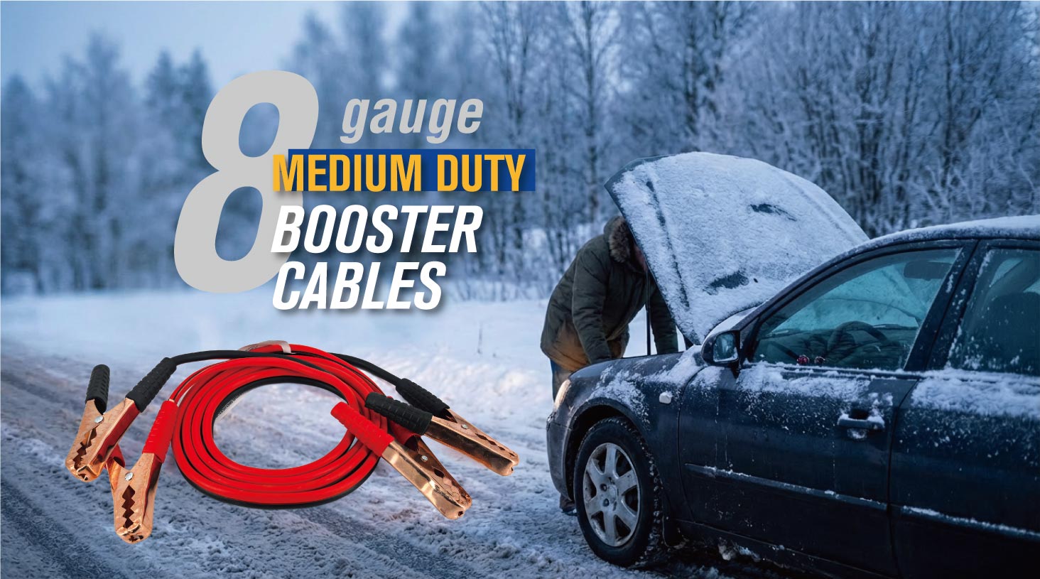 8 gauge 16 feet jumper cables