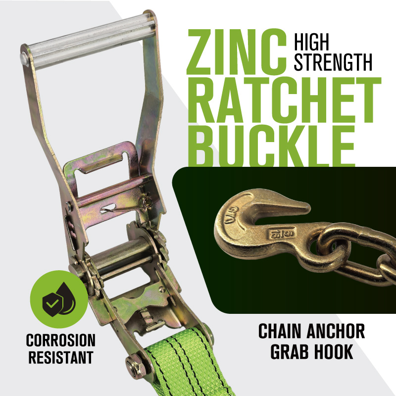 Ratchet Strap with Chain Hooks