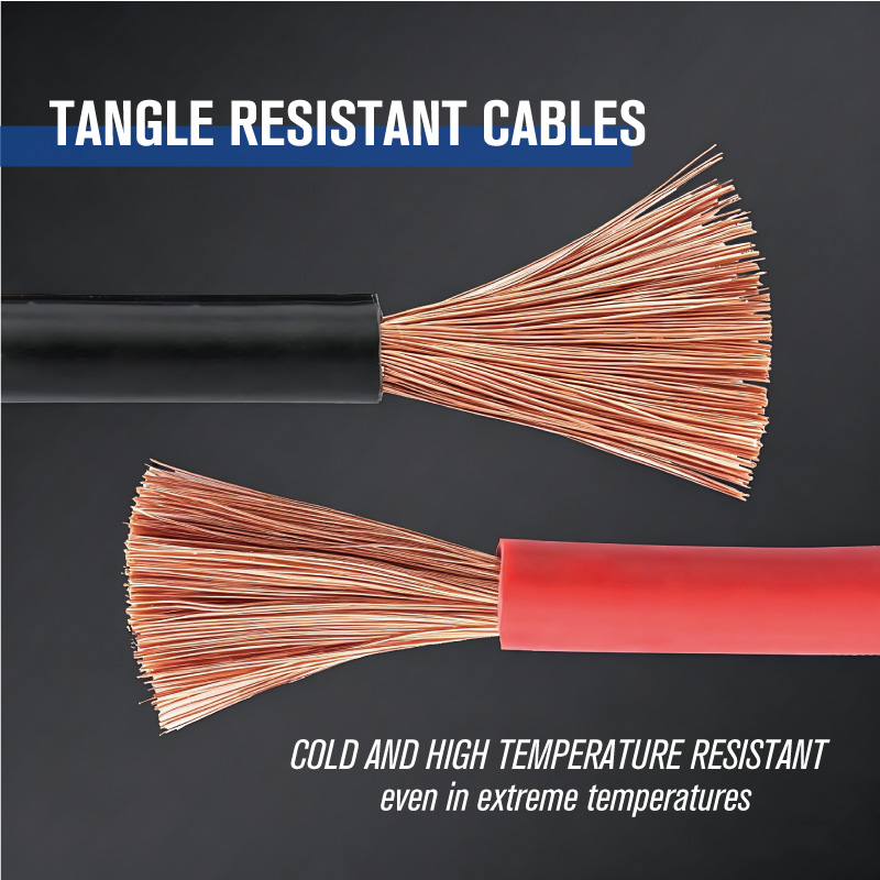 600Amp Car Jumper Cables Steel Clamps Auto Battery Booster Cables
